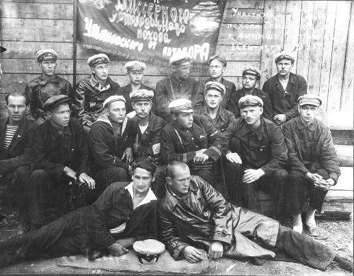 Участники 1-го похода глиссеров. 1931 г.