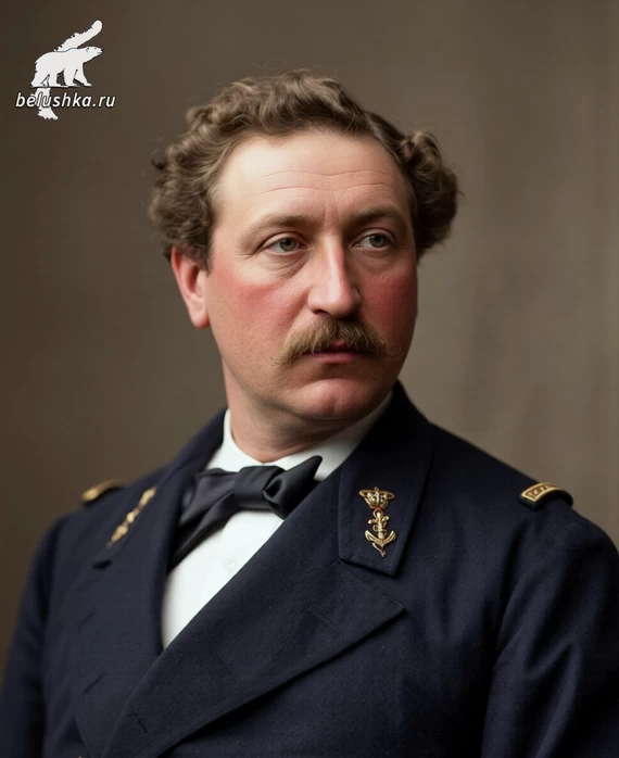 Капитан шхуны «Виллем Баренц» во время экспедиции 1882 года и автор Отчета — К. Хоффман (C. Hofmann, 1845-1894) Капитан шхуны «Виллем Баренц» К. Хоффман (C. Hofmann)