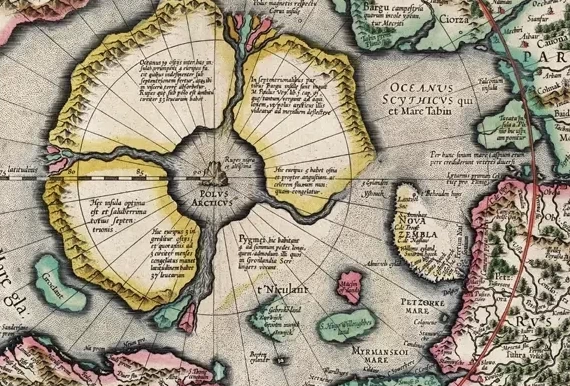 карте Румольда Меркатора 1605 года