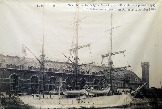 Барка «Бельжика» на ремонте в Остенде. 1905 г.