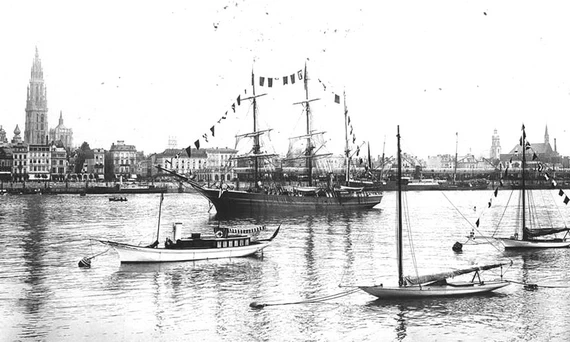 «Бельжика» отплывает из Антверпена. 1897 г.