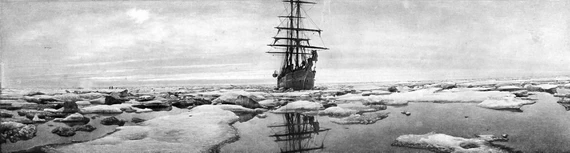 Август. Паковый лёд Карского моря.