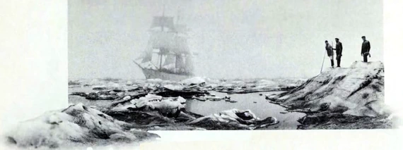 Баренцево море. Grandfloe de glace noire.