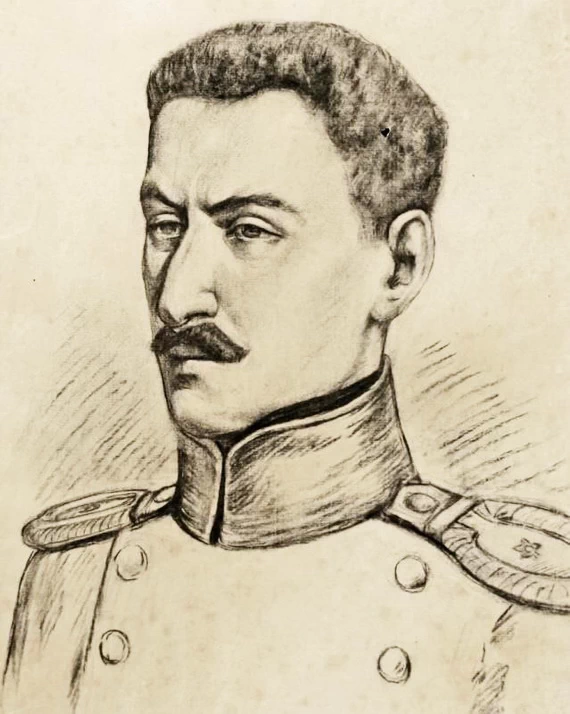 Август Карлович Циволька. Рисунок Н.В. Пинегина.