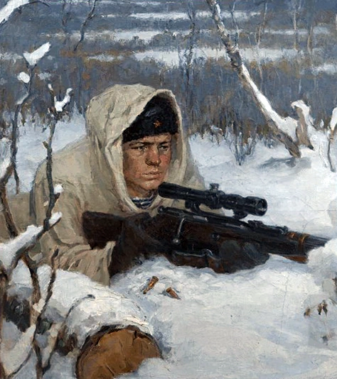 Ю. Непринцев «Портрет снайпера Антонова»