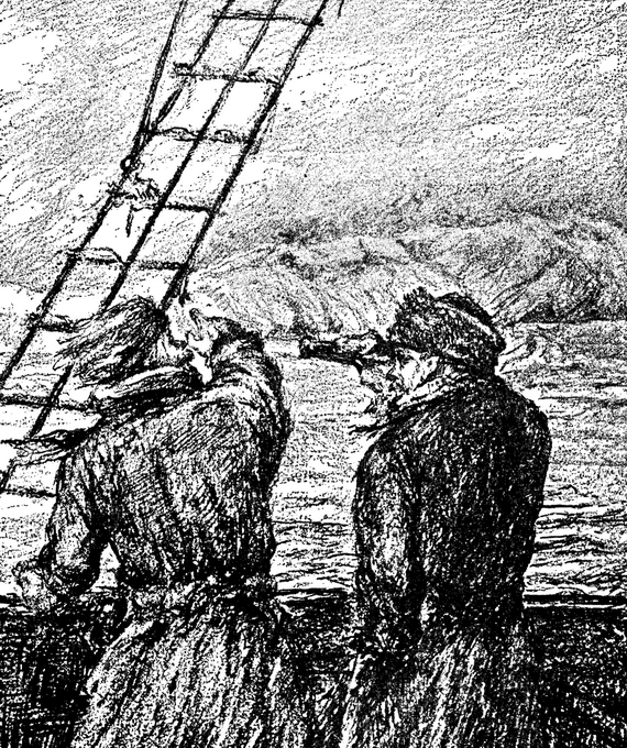 Берег Гусиной Земли, но подойти к ней мешал лед.