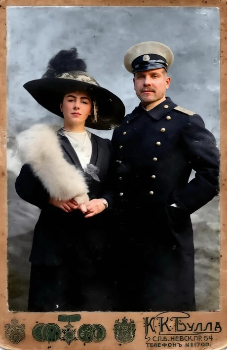 Г. Я. Седов с женой В. В. Седовой (Май-Маевской)