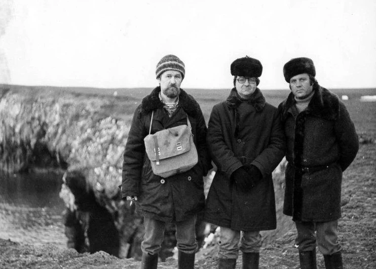 Члены съемочной группы кинофильма на Новой Земле